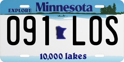 MN license plate 091LOS