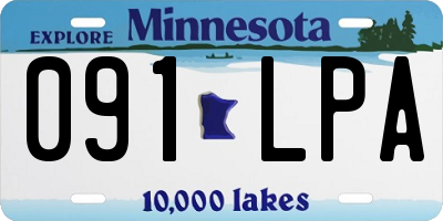 MN license plate 091LPA