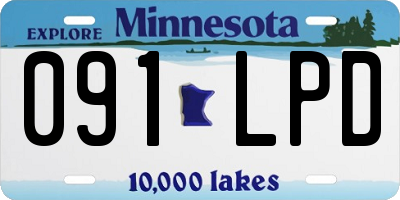 MN license plate 091LPD
