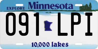 MN license plate 091LPI