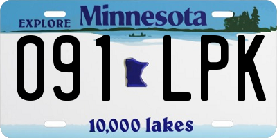 MN license plate 091LPK