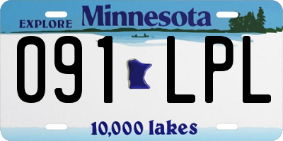 MN license plate 091LPL