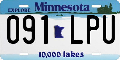 MN license plate 091LPU