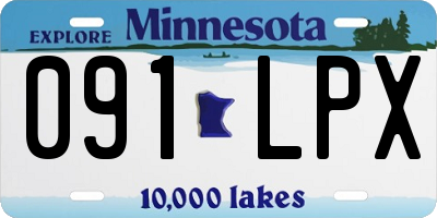 MN license plate 091LPX