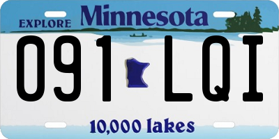MN license plate 091LQI