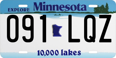 MN license plate 091LQZ