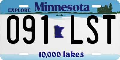 MN license plate 091LST