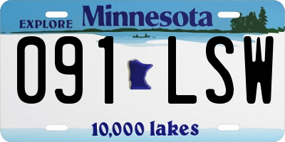 MN license plate 091LSW