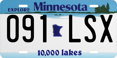 MN license plate 091LSX