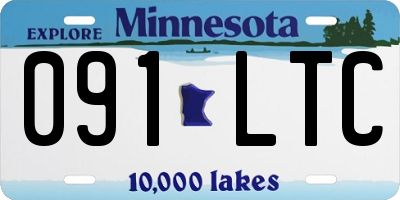 MN license plate 091LTC