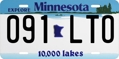 MN license plate 091LTO