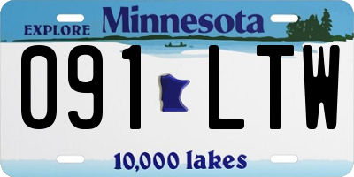 MN license plate 091LTW