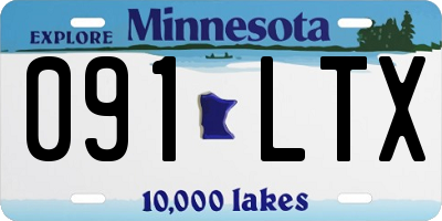 MN license plate 091LTX
