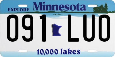 MN license plate 091LUO