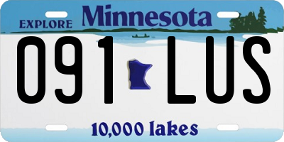 MN license plate 091LUS