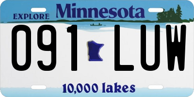MN license plate 091LUW