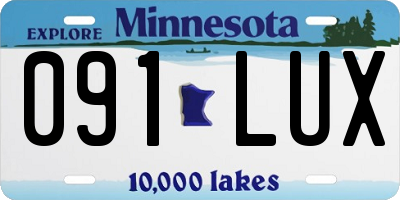 MN license plate 091LUX
