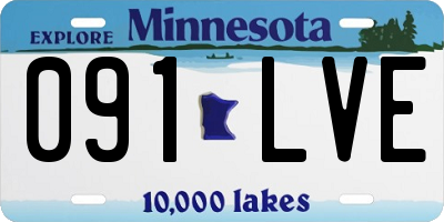 MN license plate 091LVE