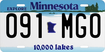 MN license plate 091MGO