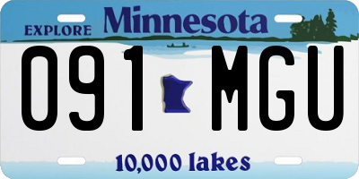 MN license plate 091MGU