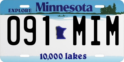 MN license plate 091MIM