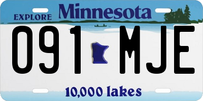 MN license plate 091MJE