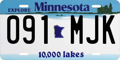 MN license plate 091MJK