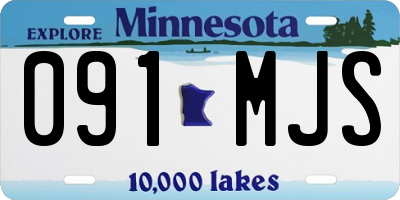 MN license plate 091MJS