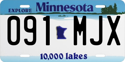MN license plate 091MJX