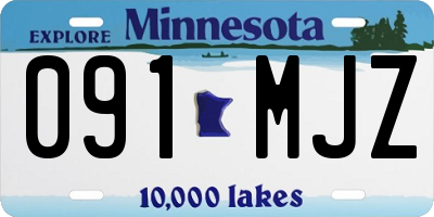 MN license plate 091MJZ