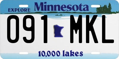 MN license plate 091MKL