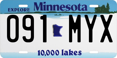 MN license plate 091MYX