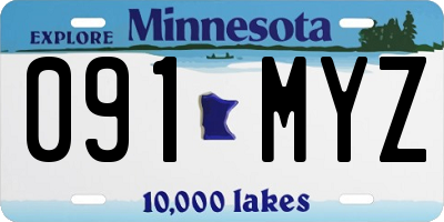 MN license plate 091MYZ