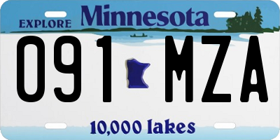 MN license plate 091MZA