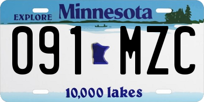 MN license plate 091MZC