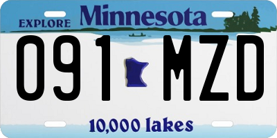 MN license plate 091MZD