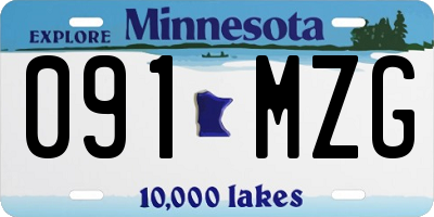 MN license plate 091MZG