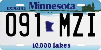 MN license plate 091MZI