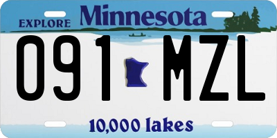 MN license plate 091MZL