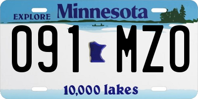 MN license plate 091MZO