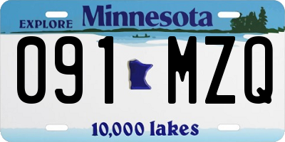 MN license plate 091MZQ