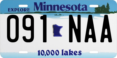 MN license plate 091NAA