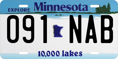 MN license plate 091NAB