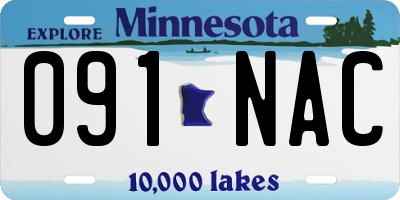 MN license plate 091NAC