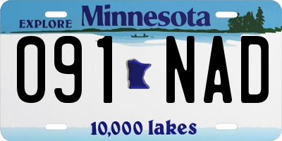 MN license plate 091NAD