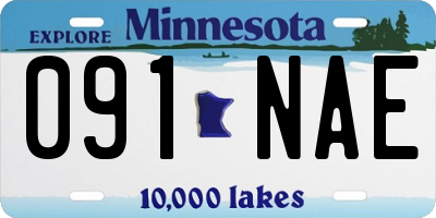 MN license plate 091NAE