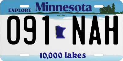 MN license plate 091NAH