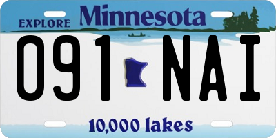 MN license plate 091NAI