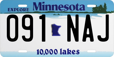 MN license plate 091NAJ