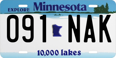 MN license plate 091NAK
